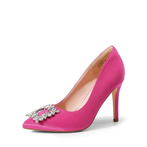 Rhinestone pointed toe pumps online
