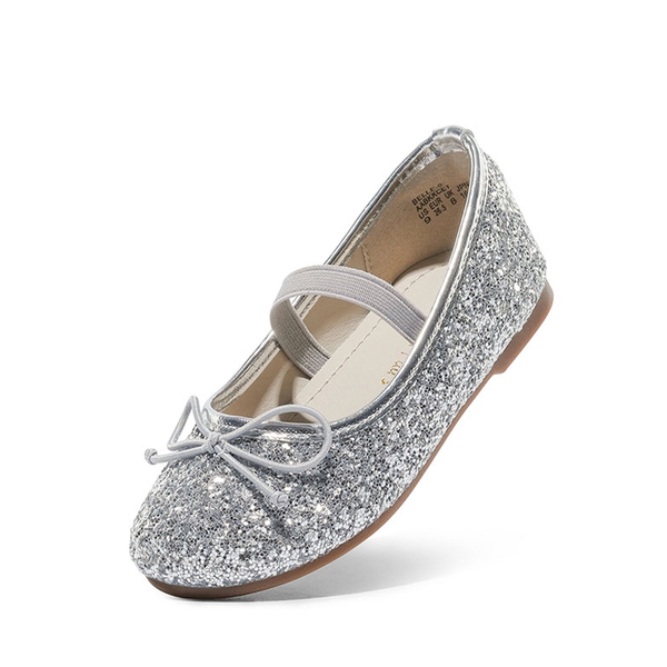 Girl hotsell silver flats