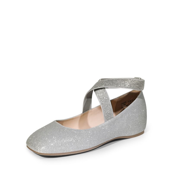 Silver flats with new arrivals ankle strap
