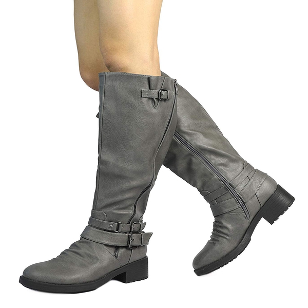 Women s Faux Fur Lined Knee High Riding Boots Dream Pairs