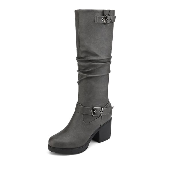 Women's Heel Knee High Boots | Chunky Boots-Dream Pairs