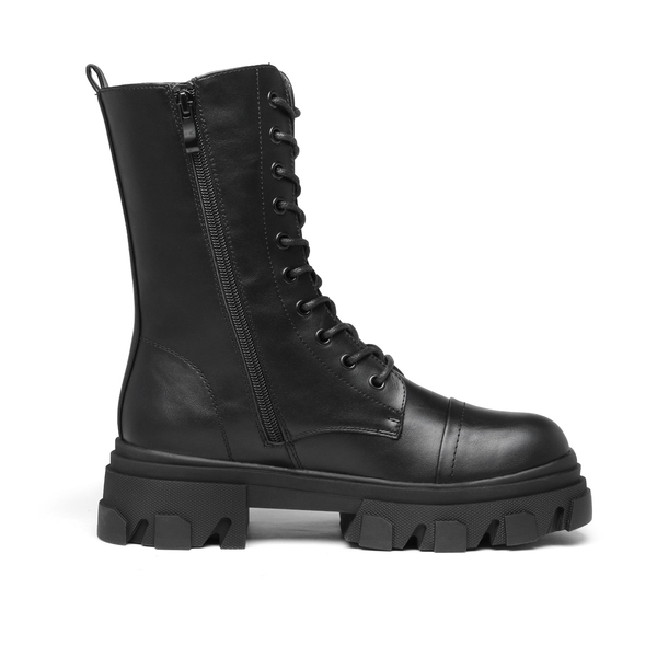Mid Calf Combat Boots | Women's Lace Up Boots-Dream Pairs