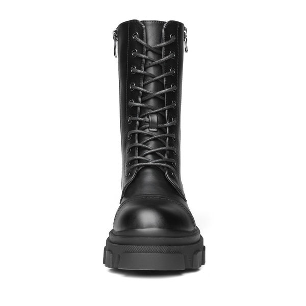 Mid Calf Combat Boots | Women's Lace Up Boots-Dream Pairs