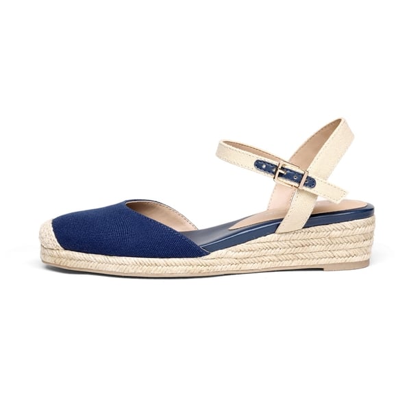 Women's Espadrilles Wedge Sandals with Straps-Dream Pairs
