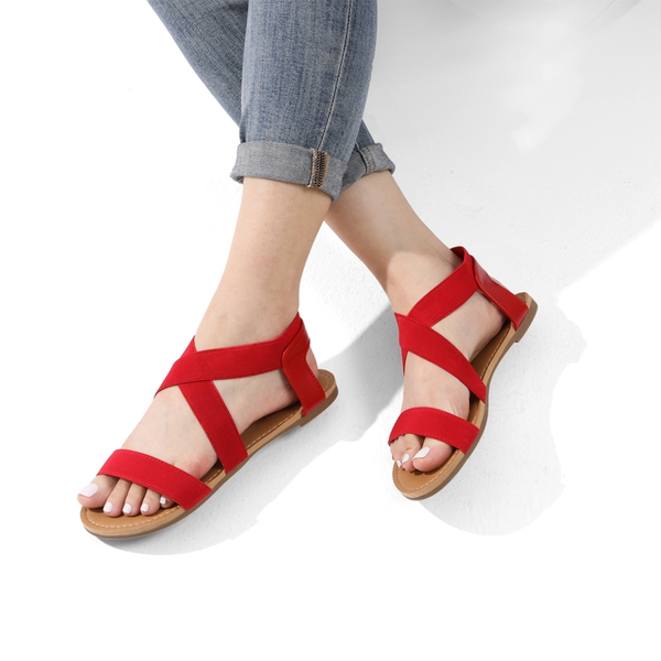 Elastic ankle shop strap sandals