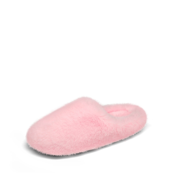 FAUX FUR HOUSE SLIPPERS - Pink