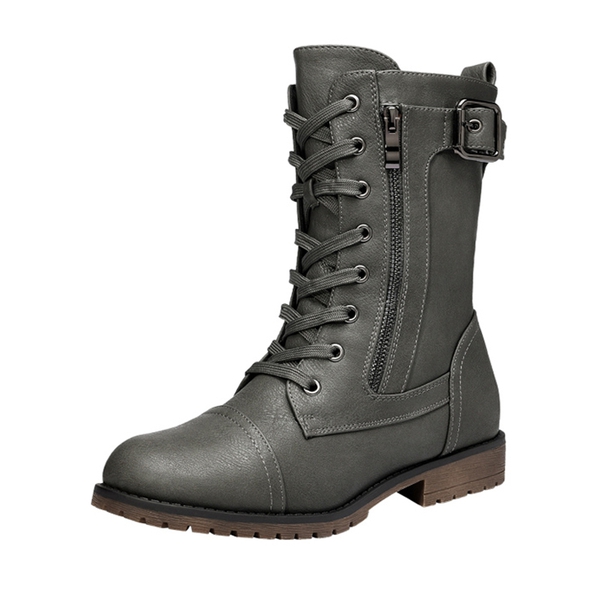 Women s Mid Calf Lace Up Boots Winter Warm Boots Dream Pairs
