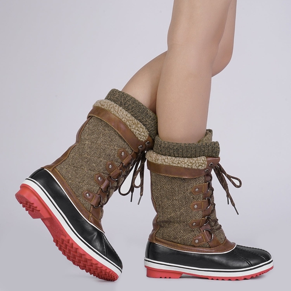 Dream pairs women's mid calf winter snow boots on sale