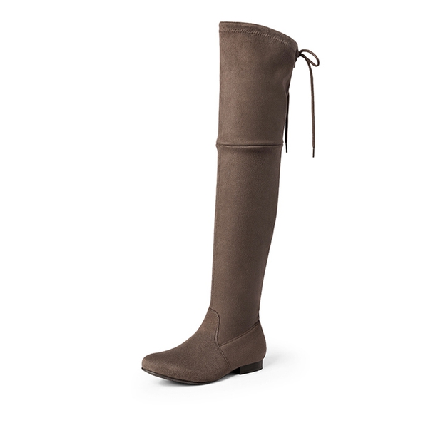 Tan thigh high flat boots clearance