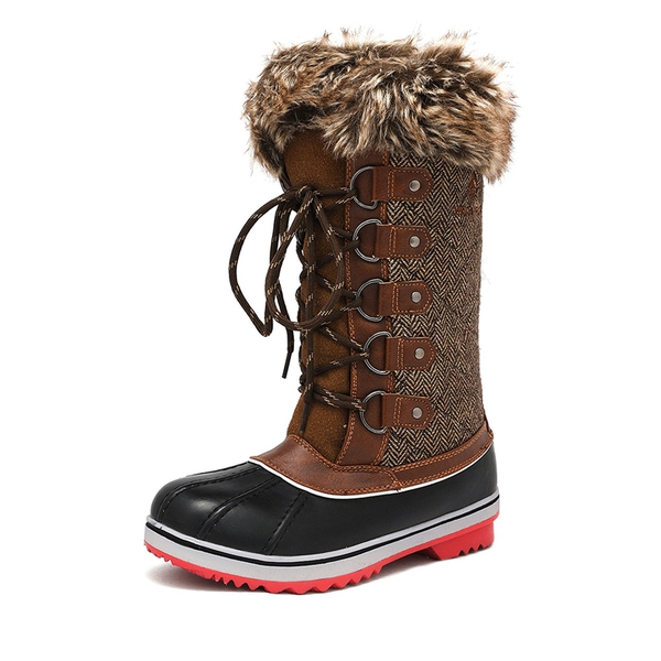 Ladies fur snow on sale boots