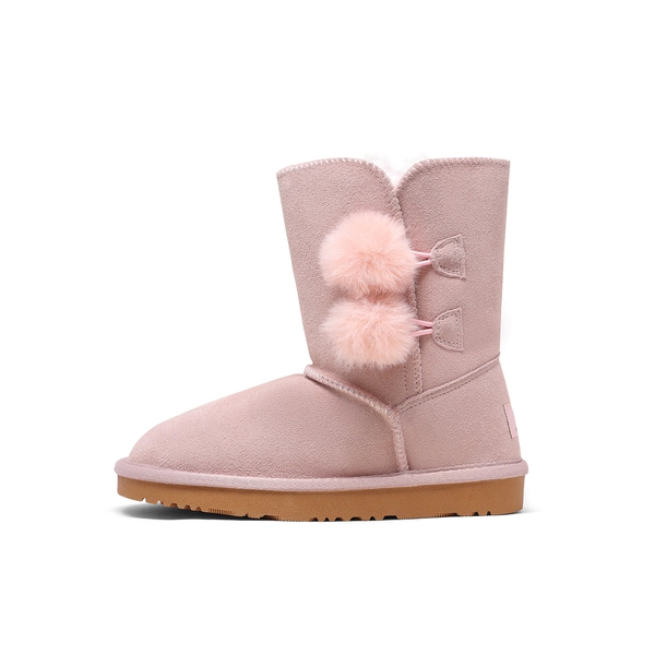 Pink online shearling boots