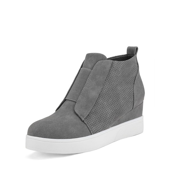 Womens gray 2025 wedge booties